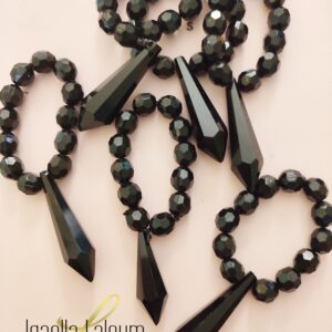 Black crystals napkins holders (6)
