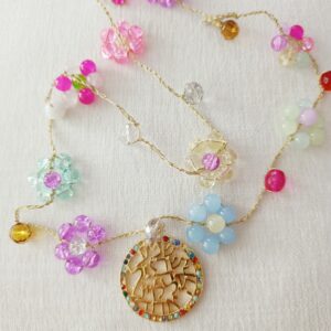 Shema Israel knitted necklace