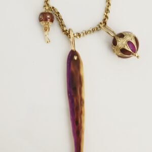 Long charms fish necklace