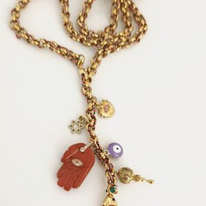 Hamsa fish magen  David eyes necklace
